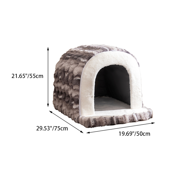 Modern Minimalist Cylindrical Velvet Latex Anti-Slip Dotted Fabric Cat Bed &amp; Dog Bed For Bedroom