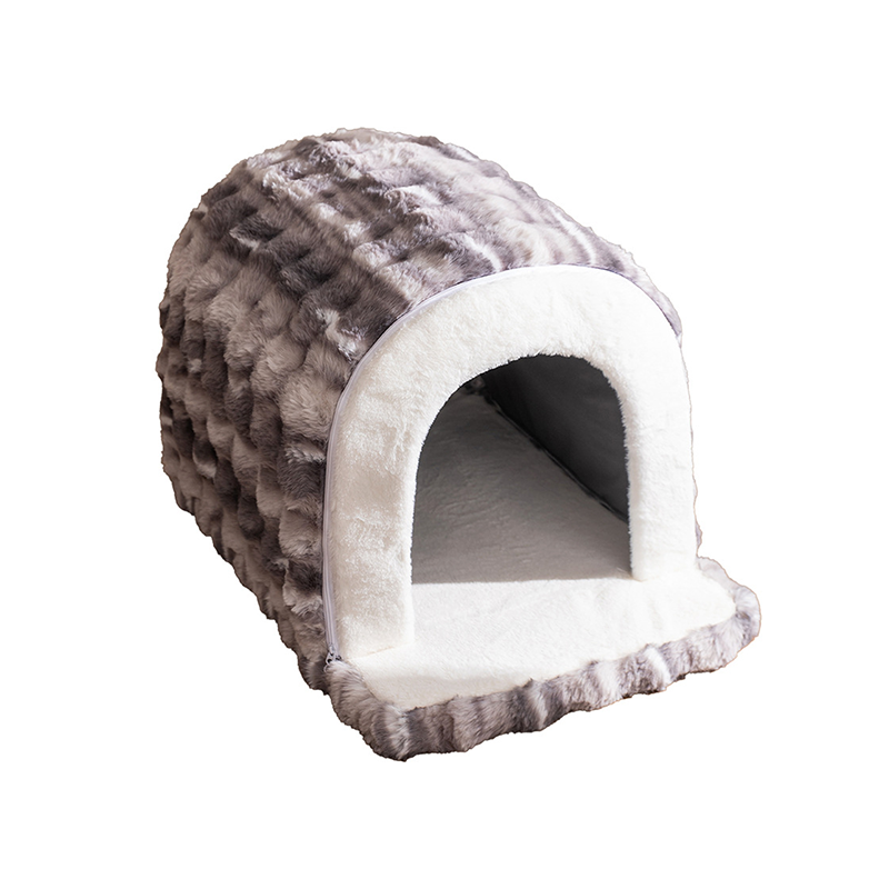 Modern Minimalist Cylindrical Velvet Latex Anti-Slip Dotted Fabric Cat Bed &amp; Dog Bed For Bedroom