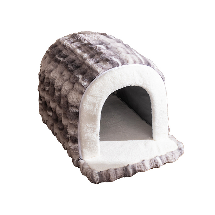 Modern Minimalist Cylindrical Velvet Latex Anti-Slip Dotted Fabric Cat Bed &amp; Dog Bed For Bedroom