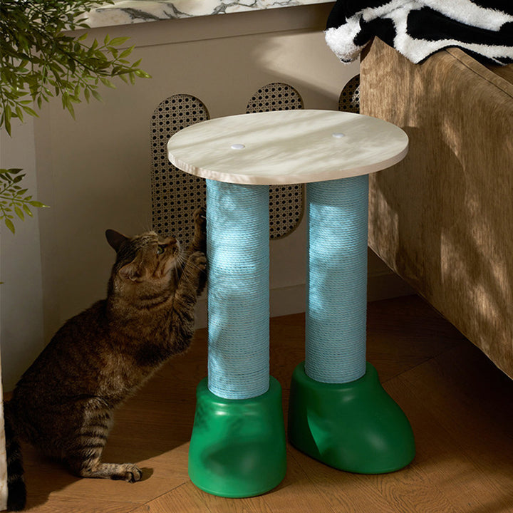 Árbol para gatos y condominio de forro polar con forma de bota cilíndrica creativa contemporánea, de HDPE, con cuerda de papel, 1 - condominio para sala de estar 