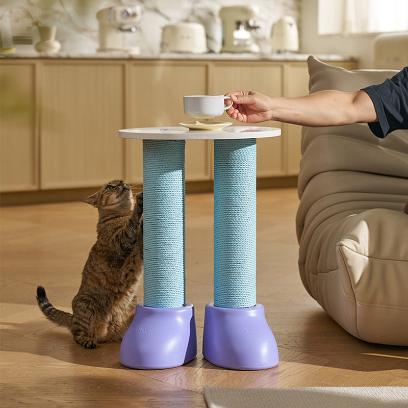 Árbol para gatos y condominio de forro polar con forma de bota cilíndrica creativa contemporánea, de HDPE, con cuerda de papel, 1 - condominio para sala de estar 
