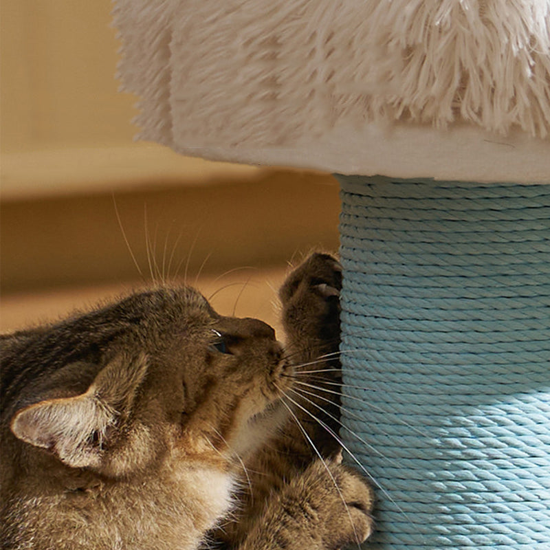 Árbol para gatos y condominio de forro polar con forma de bota cilíndrica creativa contemporánea, de HDPE, con cuerda de papel, 1 - condominio para sala de estar 