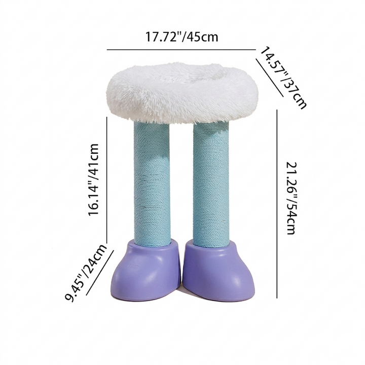 Árbol para gatos y condominio de forro polar con forma de bota cilíndrica creativa contemporánea, de HDPE, con cuerda de papel, 1 - condominio para sala de estar 