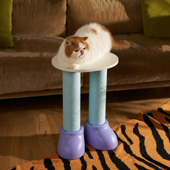 Árbol para gatos y condominio de forro polar con forma de bota cilíndrica creativa contemporánea, de HDPE, con cuerda de papel, 1 - condominio para sala de estar 