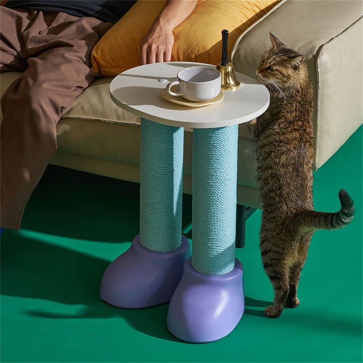 Árbol para gatos y condominio de forro polar con forma de bota cilíndrica creativa contemporánea, de HDPE, con cuerda de papel, 1 - condominio para sala de estar 