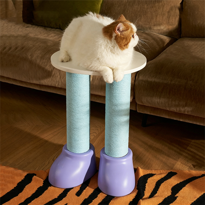 Árbol para gatos y condominio de forro polar con forma de bota cilíndrica creativa contemporánea, de HDPE, con cuerda de papel, 1 - condominio para sala de estar 