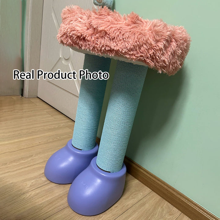 Árbol para gatos y condominio de forro polar con forma de bota cilíndrica creativa contemporánea, de HDPE, con cuerda de papel, 1 - condominio para sala de estar 