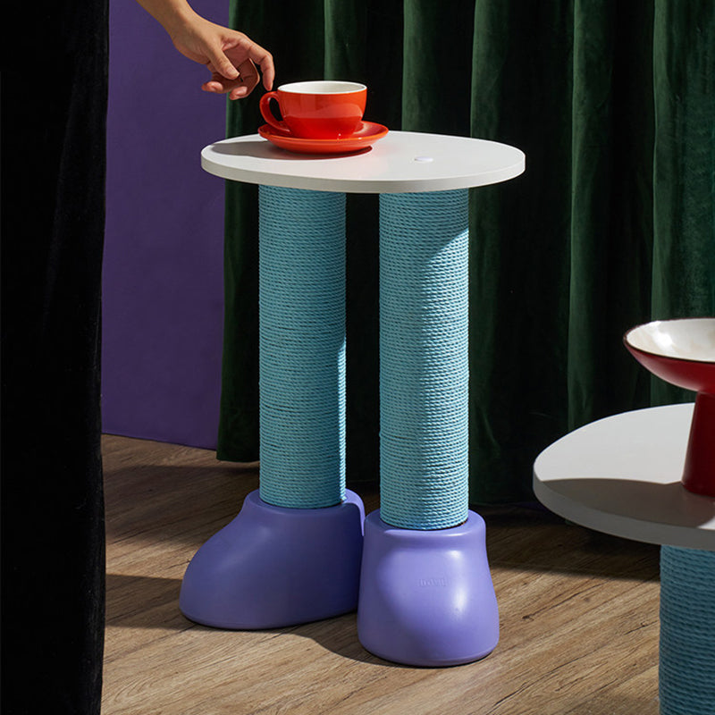 Árbol para gatos y condominio de forro polar con forma de bota cilíndrica creativa contemporánea, de HDPE, con cuerda de papel, 1 - condominio para sala de estar 