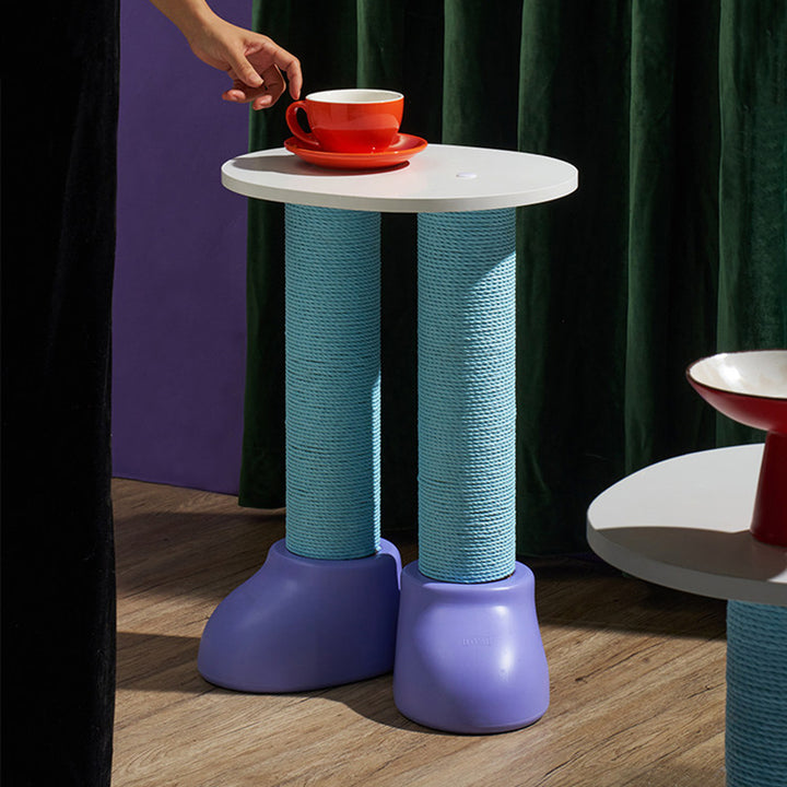 Árbol para gatos y condominio de forro polar con forma de bota cilíndrica creativa contemporánea, de HDPE, con cuerda de papel, 1 - condominio para sala de estar 