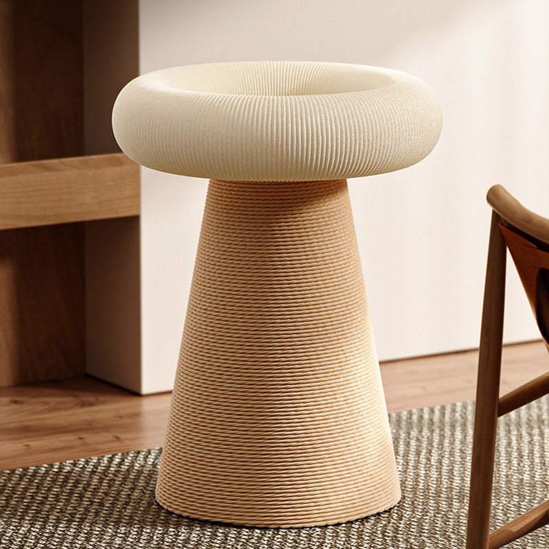Contemporary Nordic Cone-Shaped Cylindrical Round Corduroy Hemp Rope Plywood Cat Tree &amp; Condo 1 - Condo For Living Room