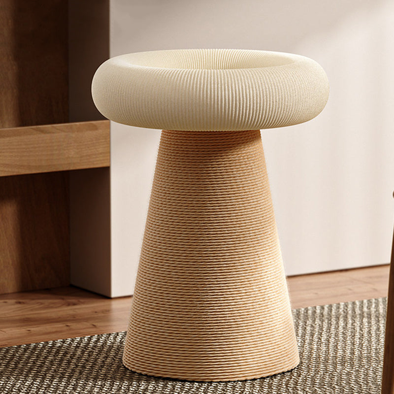 Contemporary Nordic Cone-Shaped Cylindrical Round Corduroy Hemp Rope Plywood Cat Tree &amp; Condo 1 - Condo For Living Room