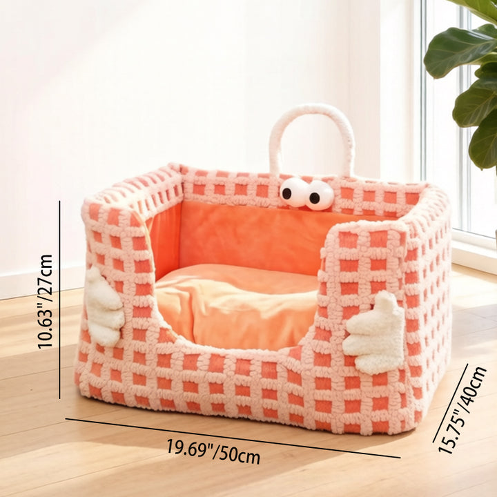 Cama rectangular para gatos de partículas de gel de terciopelo cristal Moon Velvet creativa contemporánea para sala de estar y dormitorio 