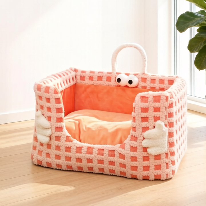 Cama rectangular para gatos de partículas de gel de terciopelo cristal Moon Velvet creativa contemporánea para sala de estar y dormitorio 