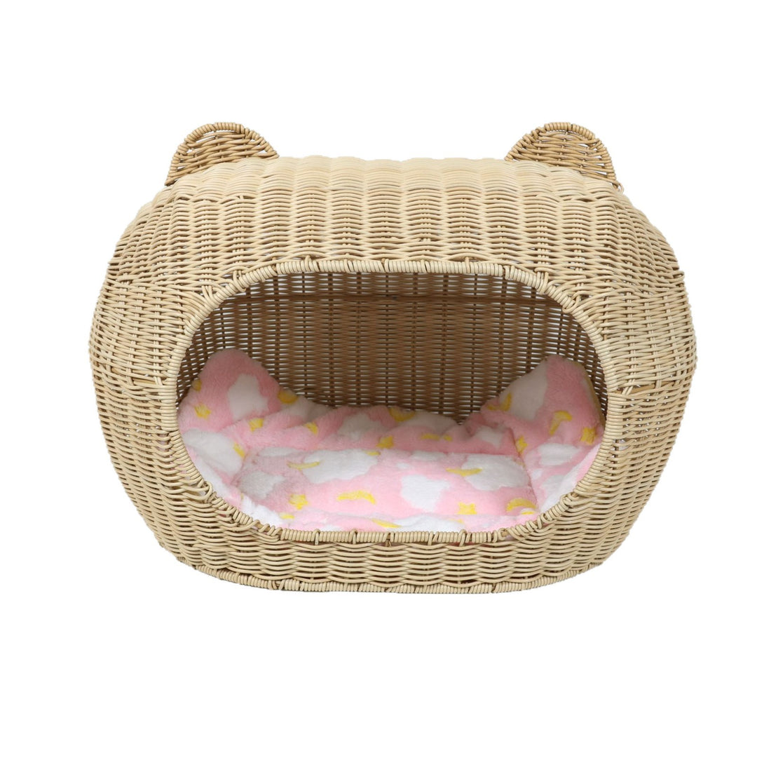Contemporary Creative PE Carbon Steel Oval Cat Ears Cat Bed For Living Room &amp; Bedroom