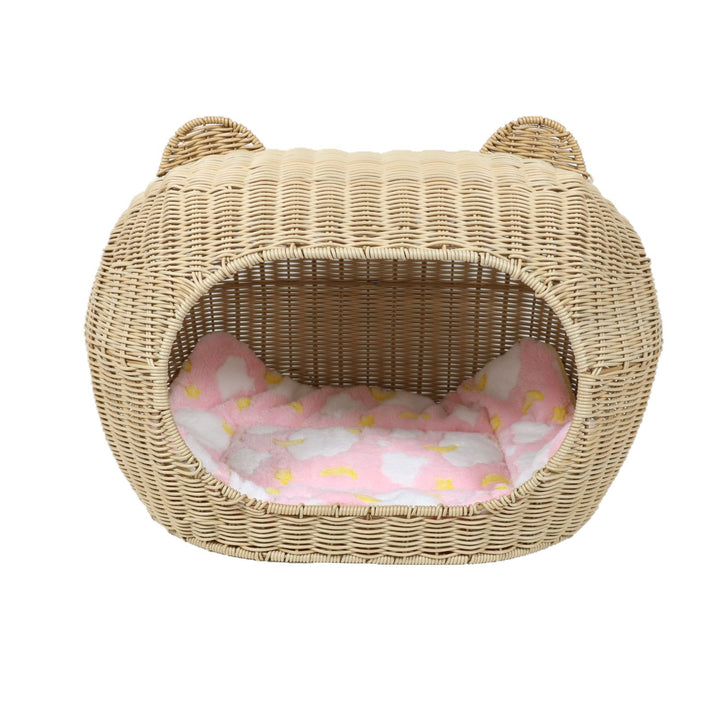 Contemporary Creative PE Carbon Steel Oval Cat Ears Cat Bed For Living Room &amp; Bedroom