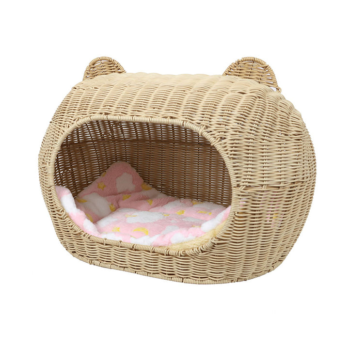 Contemporary Creative PE Carbon Steel Oval Cat Ears Cat Bed For Living Room &amp; Bedroom