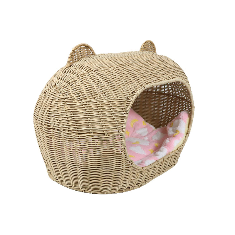 Contemporary Creative PE Carbon Steel Oval Cat Ears Cat Bed For Living Room &amp; Bedroom