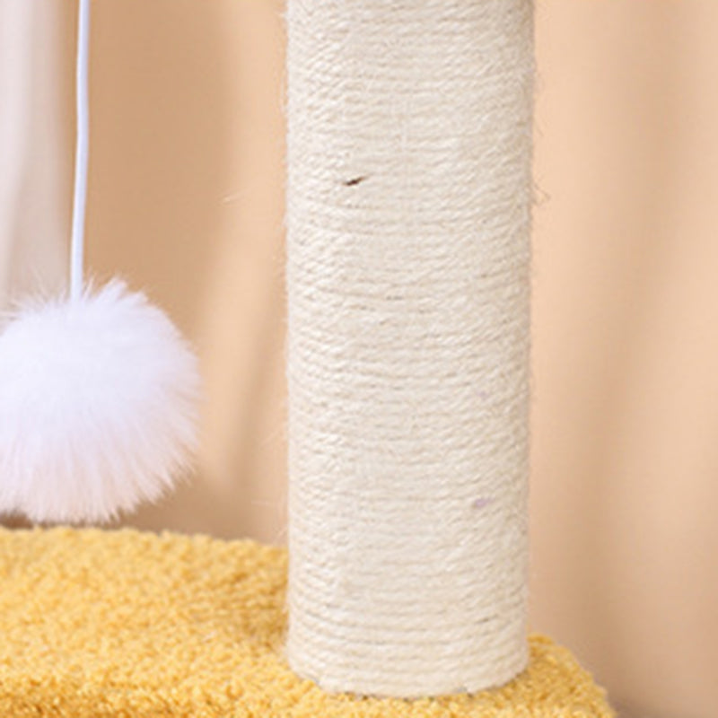 Contemporary Creative Teddy Fleece Sisal MDF Round Moon &amp; Star Cat Trees &amp; Condos 2-Perch For Living Room