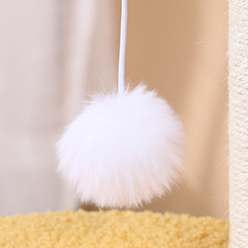 Contemporary Creative Teddy Fleece Sisal MDF Round Moon &amp; Star Cat Trees &amp; Condos 2-Perch For Living Room