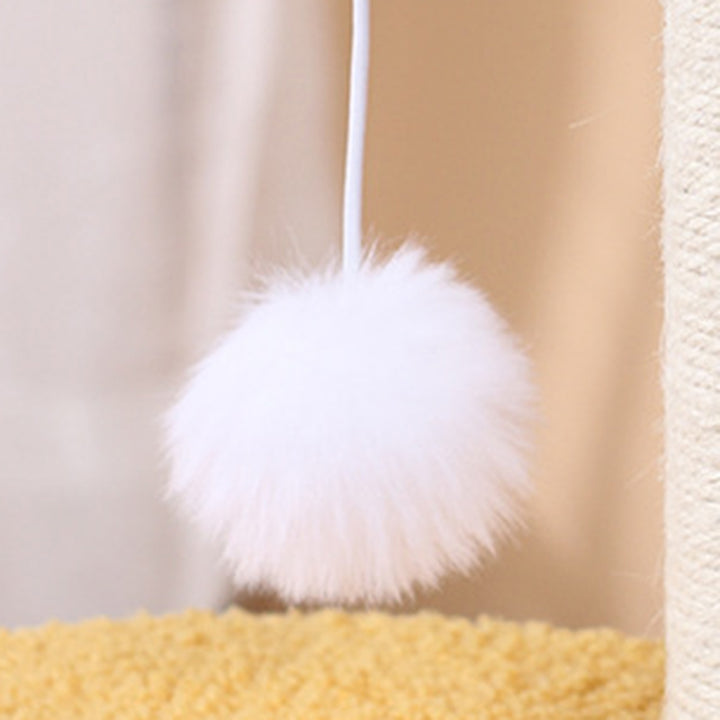 Contemporary Creative Teddy Fleece Sisal MDF Round Moon &amp; Star Cat Trees &amp; Condos 2-Perch For Living Room