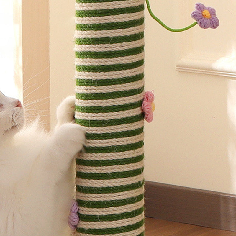 Zeitgenössischer kreativer Samt-Teddy-Fleece-komprimierter Holzplatten-Sisal-Rund-Katzenkratzbaum in Wolkenform für das Wohnzimmer 