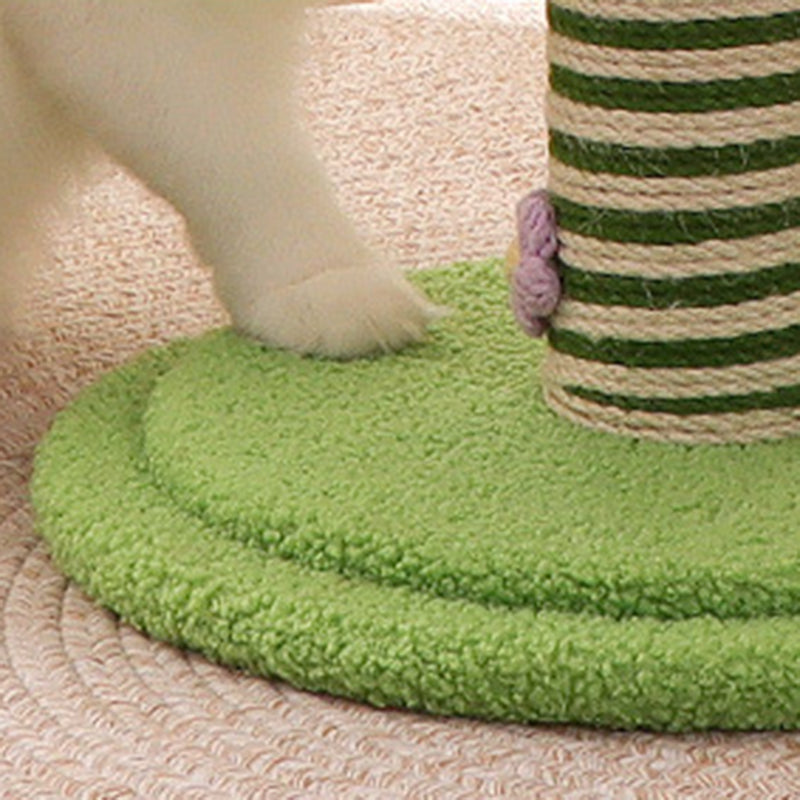 Zeitgenössischer kreativer Samt-Teddy-Fleece-komprimierter Holzplatten-Sisal-Rund-Katzenkratzbaum in Wolkenform für das Wohnzimmer 