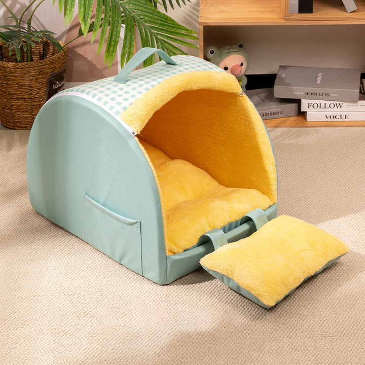 Modernes minimalistisches Katzenbett in Bogenform, rechteckig, aus Kristallsamt und Schwamm für Wohnzimmer &amp; Schlafzimmer 