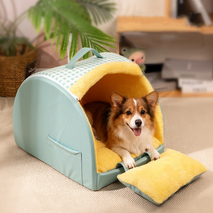 Modernes minimalistisches Katzenbett in Bogenform, rechteckig, aus Kristallsamt und Schwamm für Wohnzimmer &amp; Schlafzimmer 