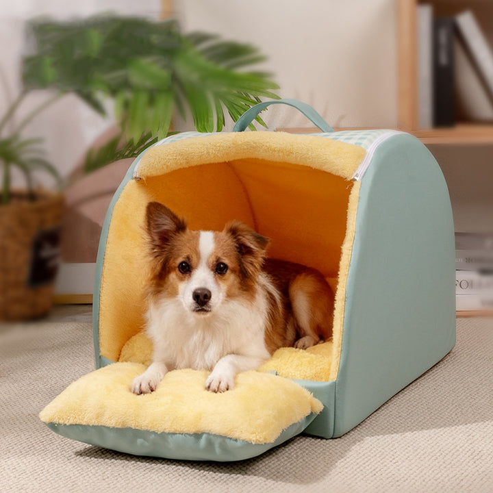 Modernes minimalistisches Katzenbett in Bogenform, rechteckig, aus Kristallsamt und Schwamm für Wohnzimmer &amp; Schlafzimmer 