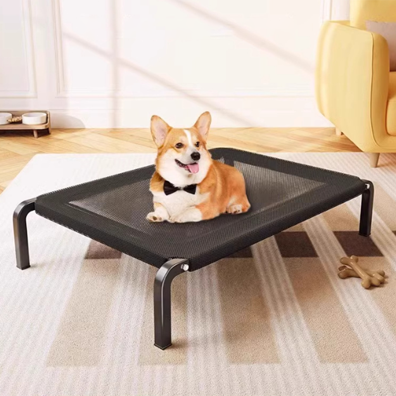 Modern Minimalist Nylon Iron Rectangular Dog Bed For Living Room &amp; Bedroom