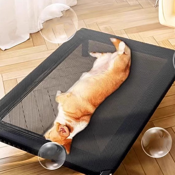 Modern Minimalist Nylon Iron Rectangular Dog Bed For Living Room &amp; Bedroom
