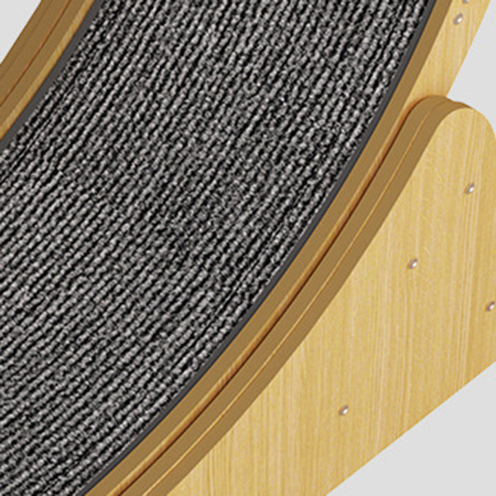 Moderner minimalistischer runder Katzen-Kratzboard-Lauftrainer aus HDF mit Samtbezug, leisem Lauf und weichem Bezug fürs Wohnzimmer 