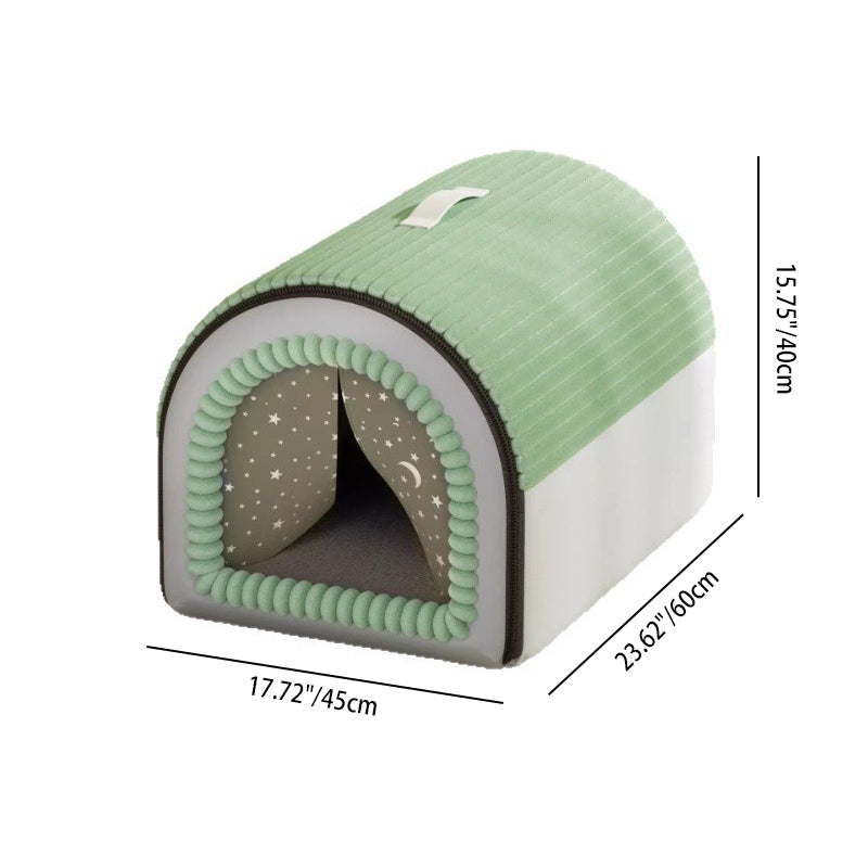 Cama para gato plegable con arco, de terciopelo minimalista moderno, esponja y algodón PP, para sala de estar y dormitorio 