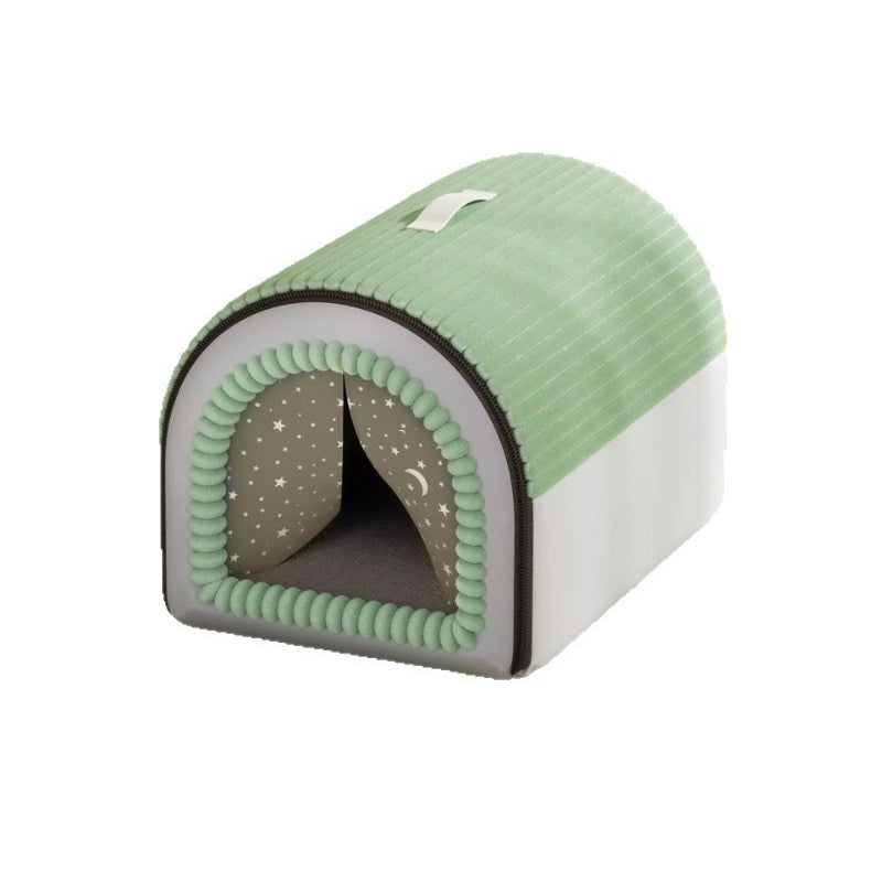 Cama para gato plegable con arco, de terciopelo minimalista moderno, esponja y algodón PP, para sala de estar y dormitorio 