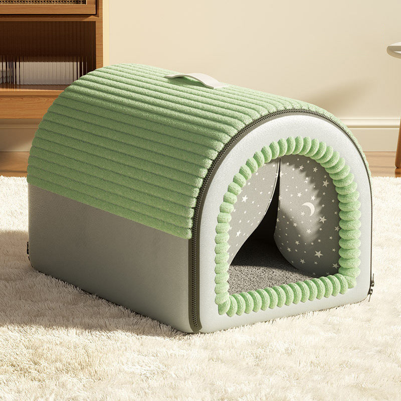 Cama para gato plegable con arco, de terciopelo minimalista moderno, esponja y algodón PP, para sala de estar y dormitorio 