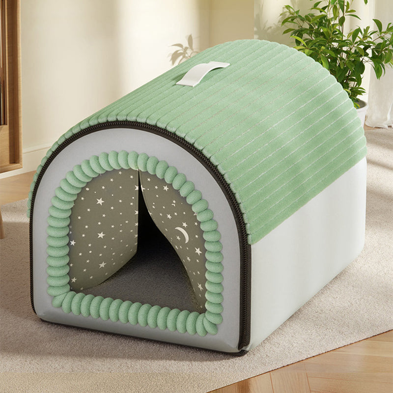 Cama para gato plegable con arco, de terciopelo minimalista moderno, esponja y algodón PP, para sala de estar y dormitorio 
