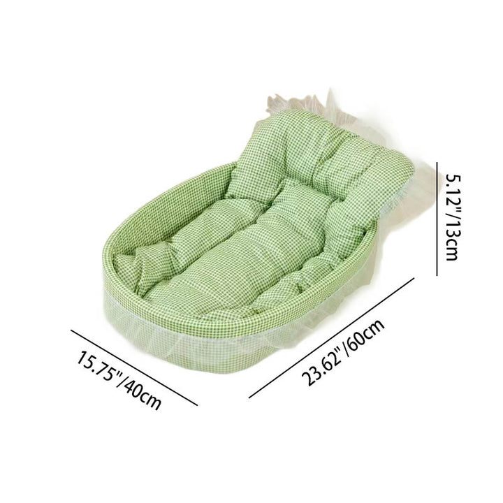 Modernes minimalistisches ovales Katzenbett aus Polyester und Schwamm für Wohnzimmer &amp; Schlafzimmer 