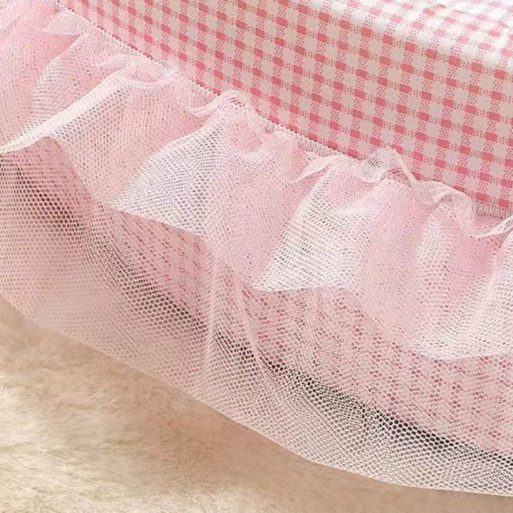 Modernes minimalistisches ovales Katzenbett aus Polyester und Schwamm für Wohnzimmer &amp; Schlafzimmer 