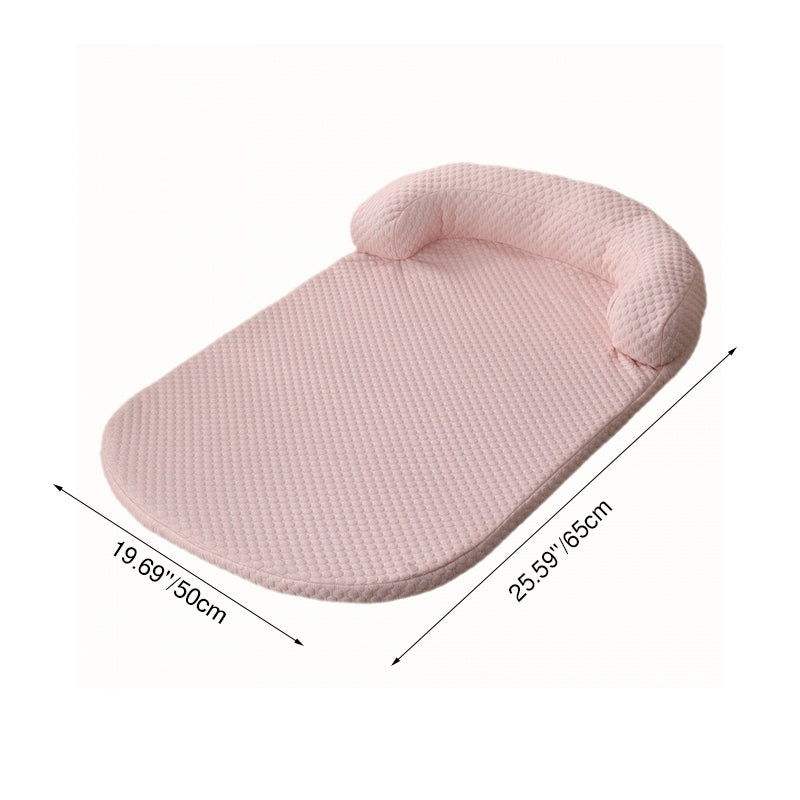 Cama ovalada para perro de esponja de seda helada, algodón PP y estilo minimalista moderno para sala de estar y dormitorio 