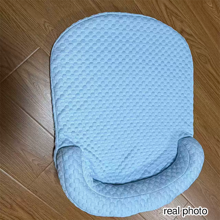Cama ovalada para perro de esponja de seda helada, algodón PP y estilo minimalista moderno para sala de estar y dormitorio 