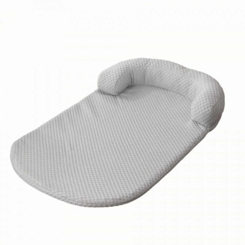 Cama ovalada para perro de esponja de seda helada, algodón PP y estilo minimalista moderno para sala de estar y dormitorio 