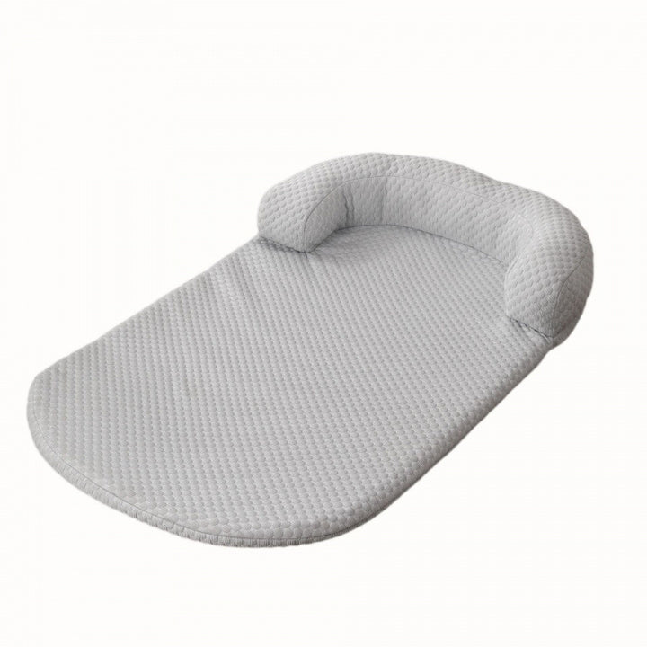Cama ovalada para perro de esponja de seda helada, algodón PP y estilo minimalista moderno para sala de estar y dormitorio 