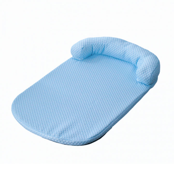 Cama ovalada para perro de esponja de seda helada, algodón PP y estilo minimalista moderno para sala de estar y dormitorio 