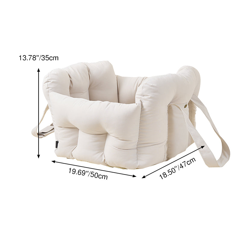 Modern Minimalist Cool Silk Cotton PP Cotton Rectangular Portable Car Dog Bed For Outdoor &amp; Home
