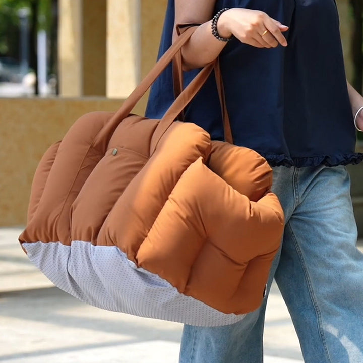 Cama portátil rectangular para perro, moderna, minimalista, fresca, de seda, algodón, PP, para coche, para exteriores y hogar 