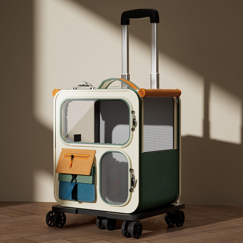 Modern Minimalist Canvas PP Rectangular Movable Removable Cat Travel Carrier Cat Bed For Outdoor