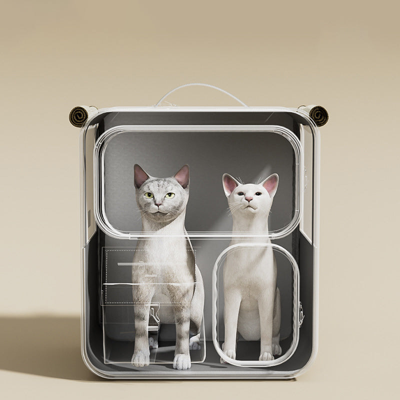 Modern Minimalist Canvas PP Rectangular Movable Removable Cat Travel Carrier Cat Bed For Outdoor
