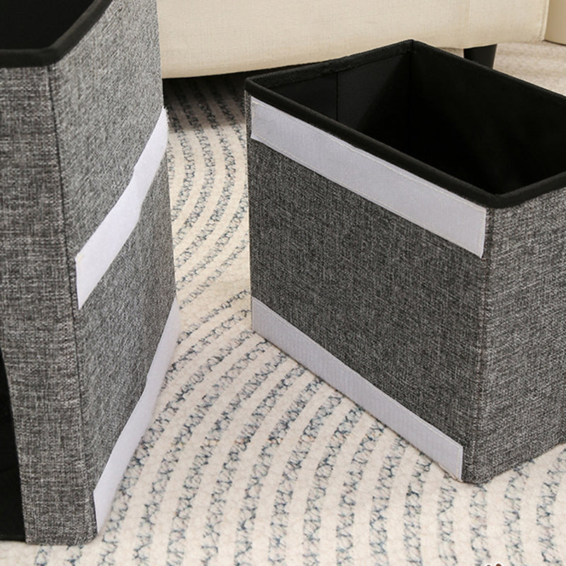 Modern Minimalist Linen Oxford Fabric Lamb Fleece MDF Rectangular Foldable Removable Dog Bed Pet Stair &amp; Storage For Living Room &amp; Bedroom