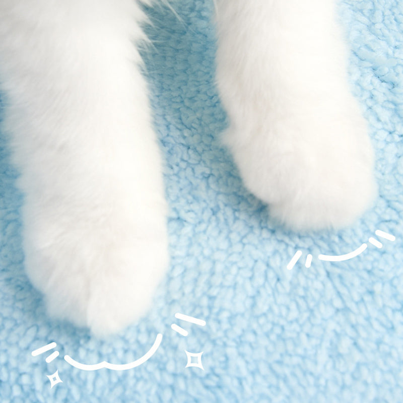 Cama ovalada contemporánea y creativa para gatos, de terciopelo lechoso, felpa suave de algodón y relleno de algodón PP, para sala de estar y dormitorio 