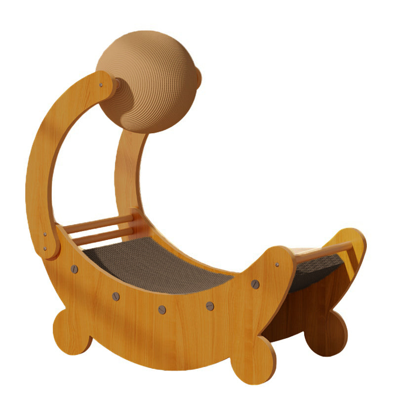 Contemporary Creative MDF Corrugated Paper Moon-shaped Cat Scratching Board For Living Room